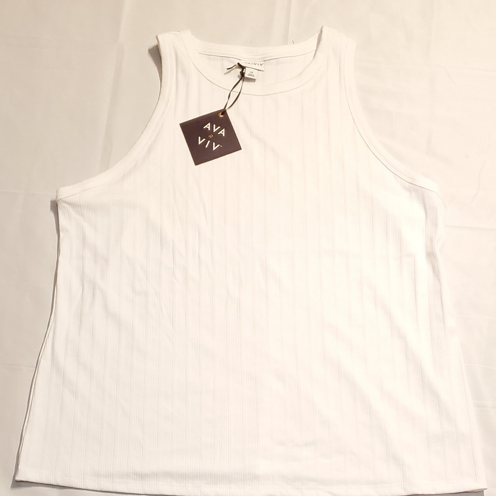 COPY - Women's Plus Size Ribbed Tank Top - Ava & …